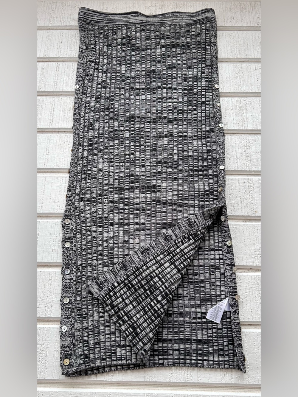 House of Harlow‎ 1960 Women’s Marled Knit Maxi Skirt Buttoned Side Slits Small